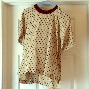 Madewell silk front row tee in dots